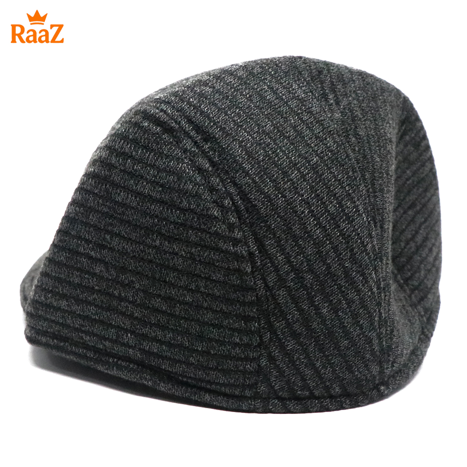 Picture of Black Streetwise Wool Panel Cap For Men