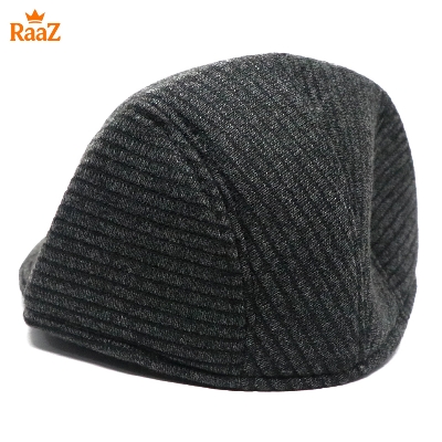 Picture of Black Streetwise Wool Panel Cap For Men