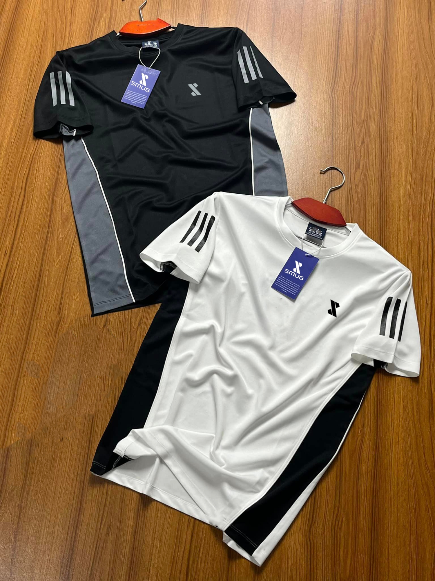 Picture of SMUG Premium Contrast T-shirt COMBO - Fabric soft and comfortable - Black and White - 2 Pis