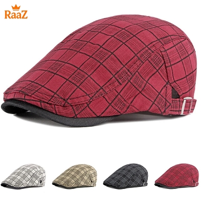 Picture of Multi Color Men’s Classic Cotton Flat Cap – Adjustable Duckbill Hat