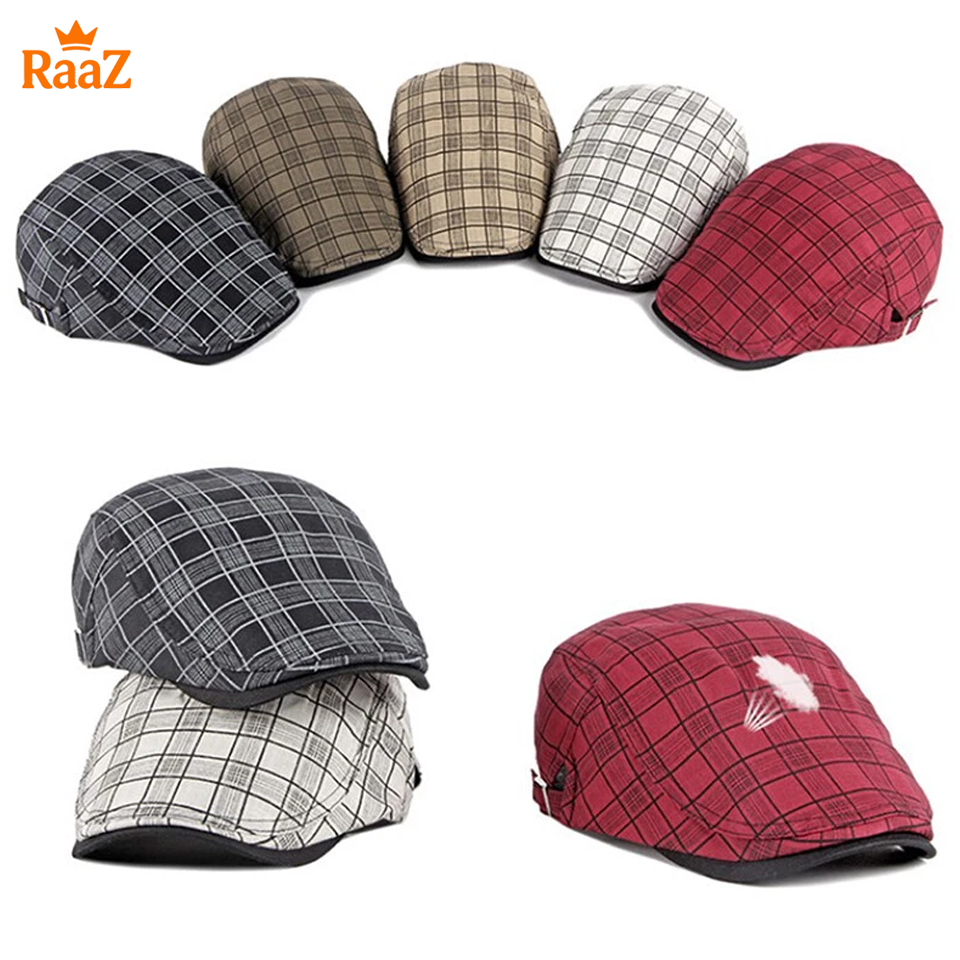 Picture of Multi Color Men’s Classic Cotton Flat Cap – Adjustable Duckbill Hat