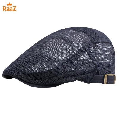 Picture of Navy Blue Lightweight Summer Mesh Flat Cap for Men – Breathable Outdoor Hat