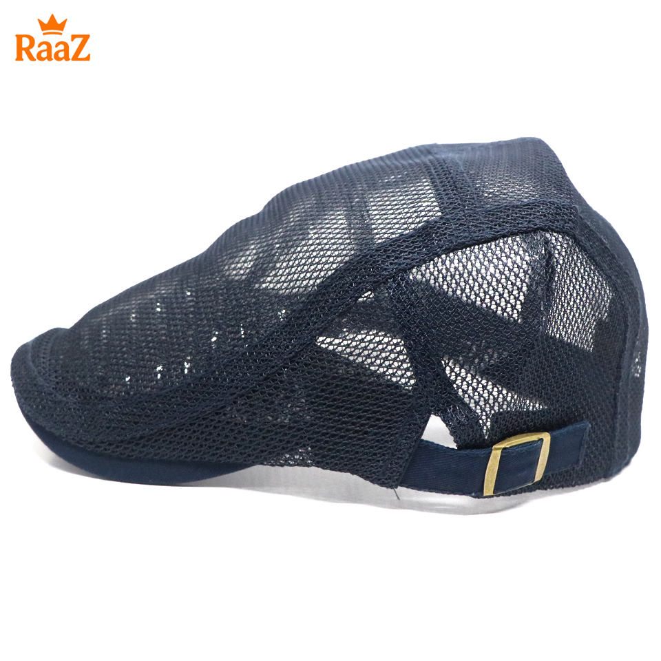 Picture of Navy Blue Lightweight Summer Mesh Flat Cap for Men – Breathable Outdoor Hat