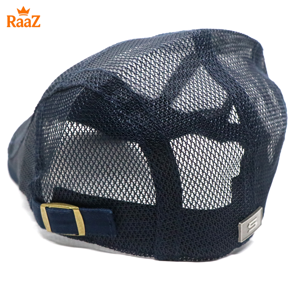 Picture of Navy Blue Lightweight Summer Mesh Flat Cap for Men – Breathable Outdoor Hat