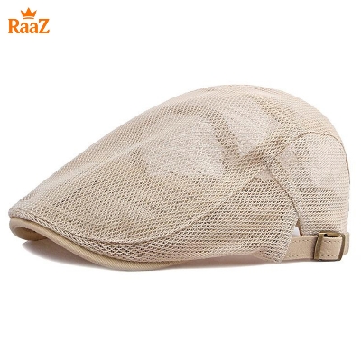 Picture of Brown Lightweight Summer Mesh Flat Cap for Men – Breathable Outdoor Hat