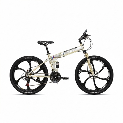 Picture of BMW (M6) Folding Bicycle | 26 Inch | Alloy Wheel | 06 Nives | Double Suspension | Shimano Gear & Brake | Double Disk Brake | Ash Color.