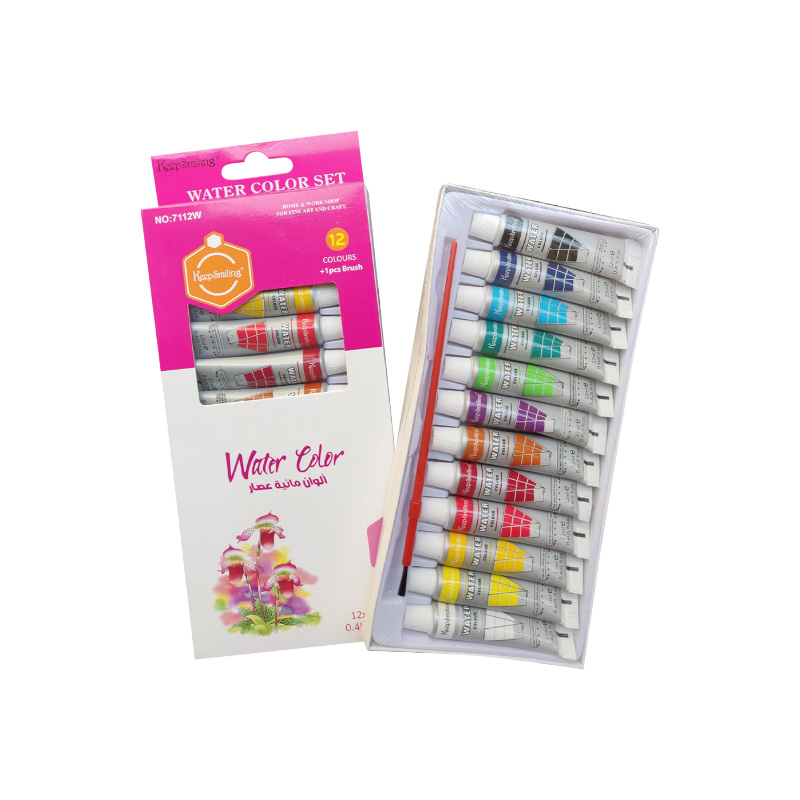 Picture of Keep Smiling Water Colour Paint 12 Colors 12ml Box for Watercolor Painting