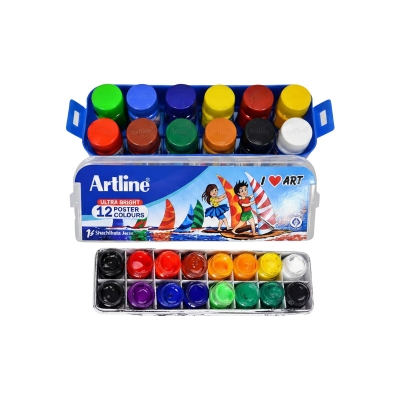 Picture of Artline Poster Colour 12 color box for Poster Painting