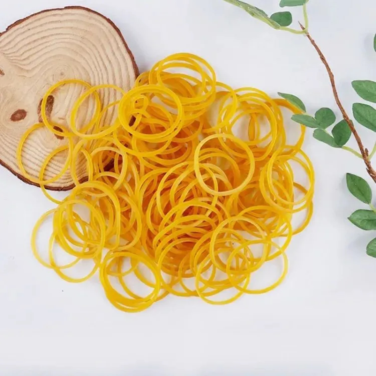 Picture of Rubber Bands Thick Medium Size Elastic Bands Stationary for Office Supplies Travel Home Items Fixing and Organizing, Yellow High Elasticity