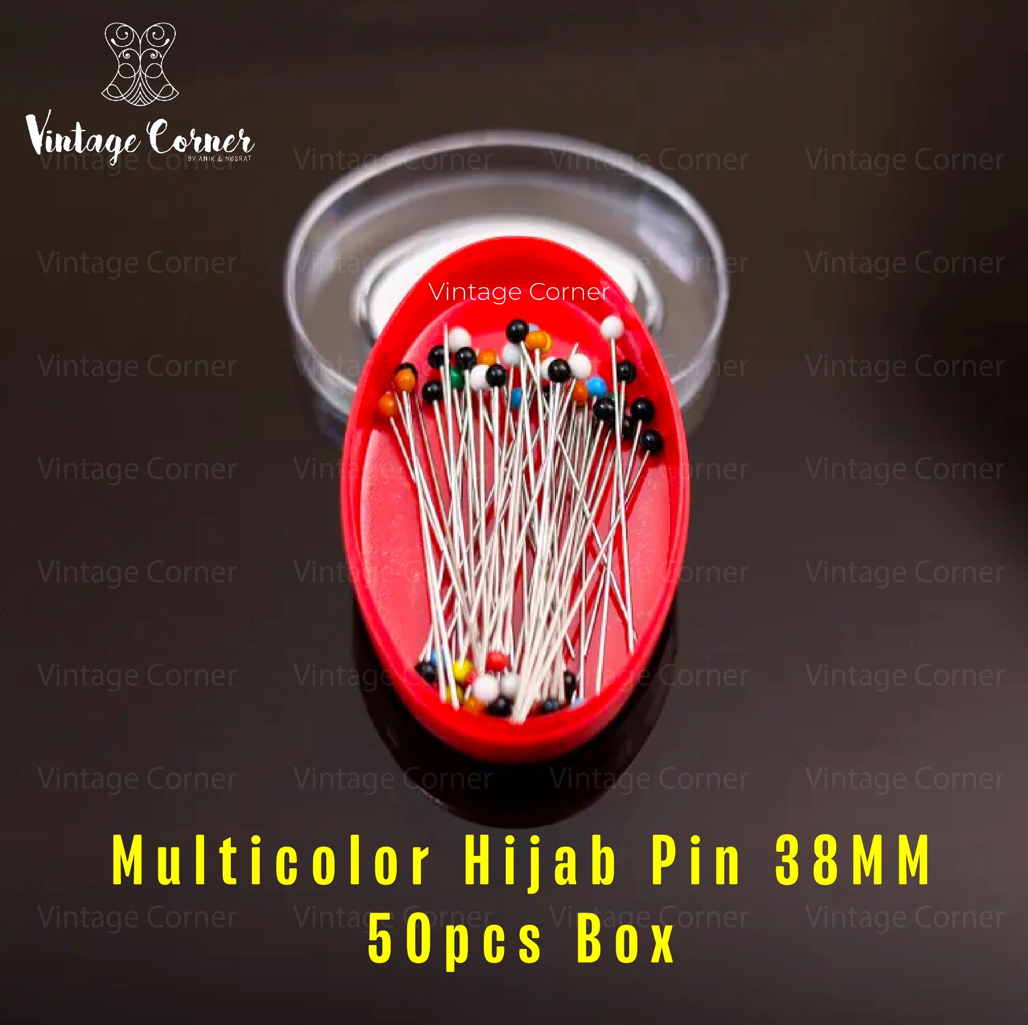 Picture of Premium Quality Imported Crystal Rhinestone Metal Hijab Pin