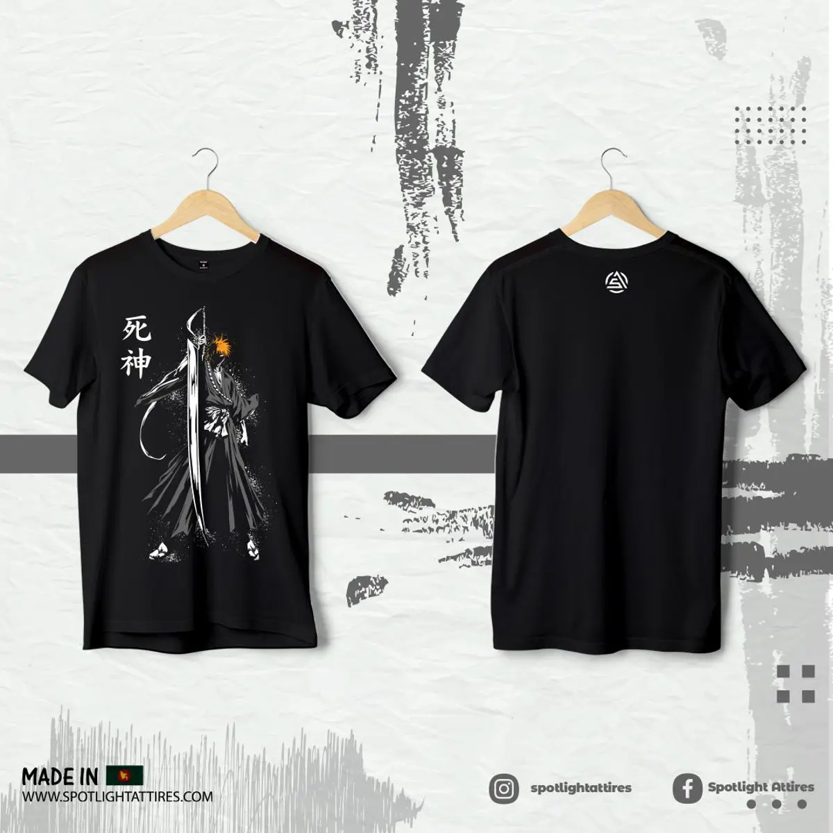 Picture of Bleach Ichigo Kurosaki Cotton Screen Printed T-Shirt