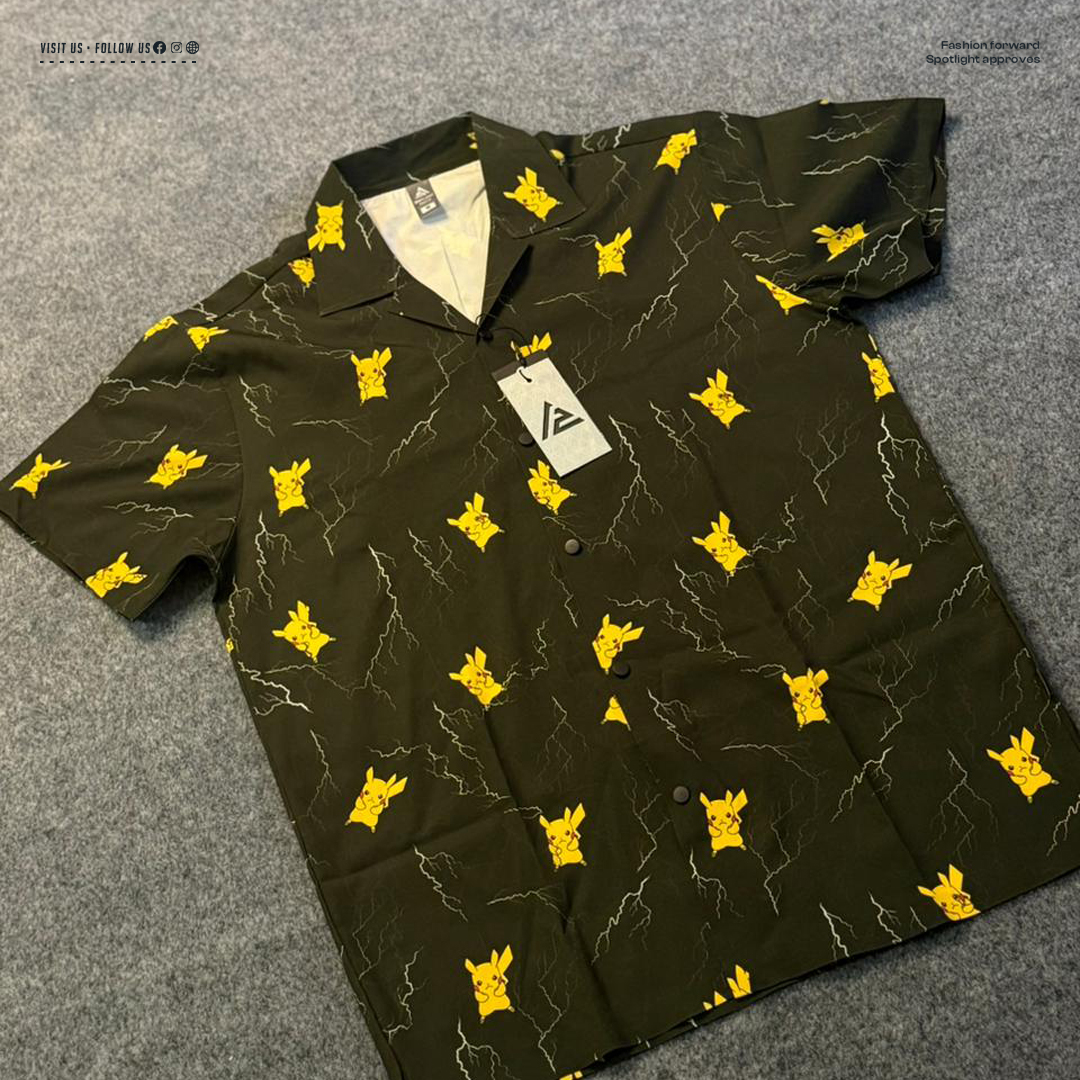 Picture of Pikachu Hawaiian Cuban Collar Shirt