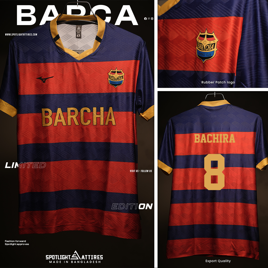 Picture of Spotlight Attires Blue Lock Jacquard Fabric Bachira's Barcha Short Sleeve Jersey For Men (Player Version)