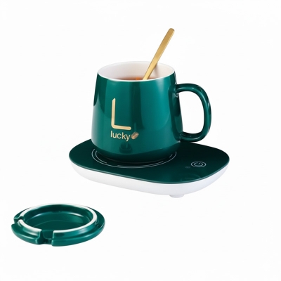Picture of Electric Cup Warmer Pad Desktop Tea Constant Temperature Coffee Cup Milk Mug Heater Coaster Tray Ceramic Mug Heating Pad Office