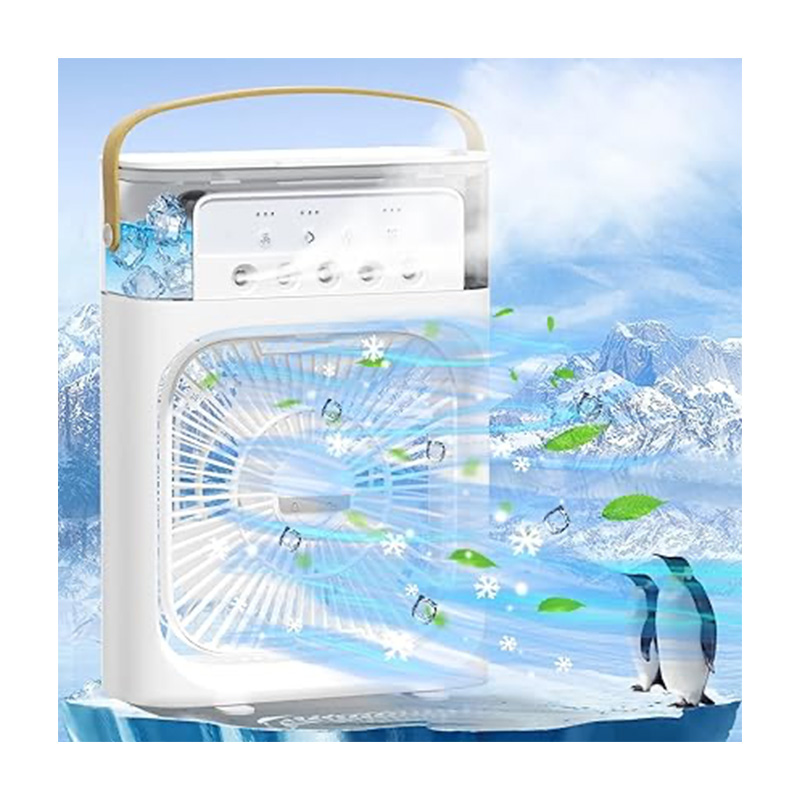 Picture of Portable Fan Air Conditioners USB Electric Fan LED Night Light Water Mist Fun 3 In 1 Air Humidifie For Home Capacity 600 ML