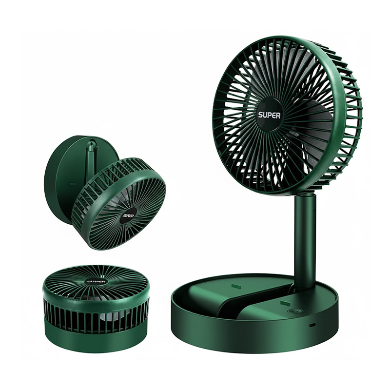 Picture of Portable Rechargeable Silent Desk Fan, Folding Fan 3 Speeds Adjustable Height Table Fan with Timer, 2000mAh Rechargeable USB Charging for Home Office Travel Camping RV Desk Bedroom Outdoor