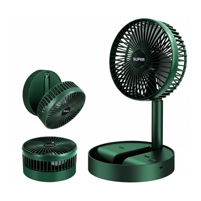 Picture of Portable Rechargeable Silent Desk Fan, Folding Fan 3 Speeds Adjustable Height Table Fan with Timer, 2000mAh Rechargeable USB Charging for Home Office Travel Camping RV Desk Bedroom Outdoor