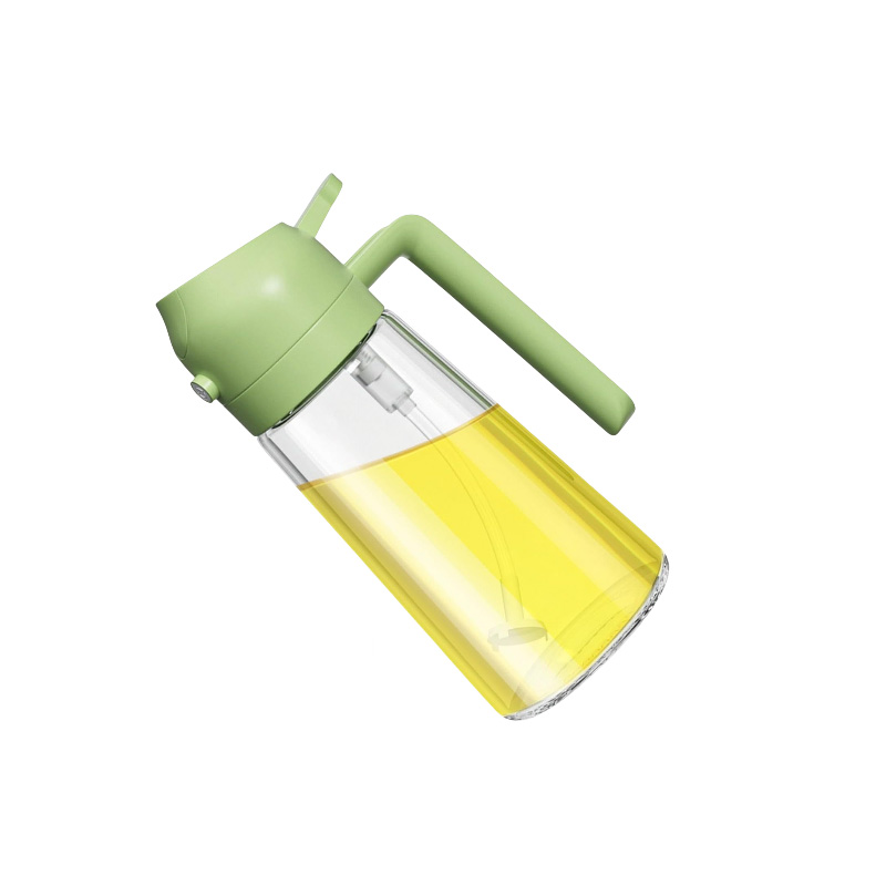 Picture of 2-in-1 Black 16oz/470ml - Olive Oil Sprayer for Cooking, Salad and BBQ, Leakproof Oil Dispenser for Frying, Glass OliveOil Multifunctional Sprayer/Dispenser Bottle for Cooking, Oil Mister Pourable Oil Pot Bottle