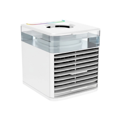Picture of USB Interface Portable Mini Air Cooler 4X Cooling Fan Bedroom Use Personal Desktop Night Light Evaporative Air Cooler Fan Mini Air Conditioner