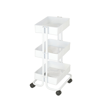 Picture of Metal Mesh Utility Cart Big -White