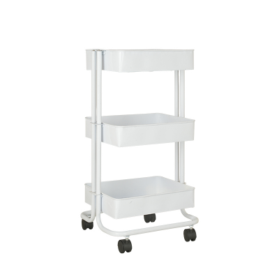 Picture of Metal Mesh Utility Cart Big -White