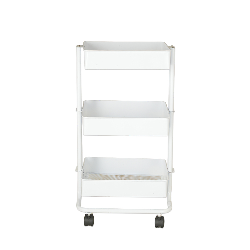 Picture of Metal Mesh Utility Cart Big -White