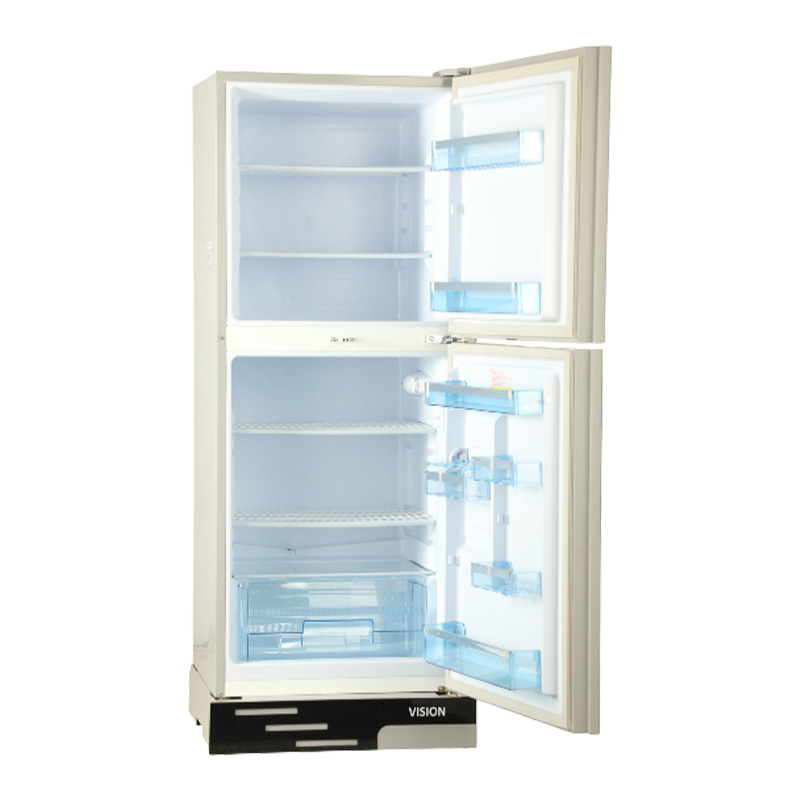 Picture of VISION Glass Door Refrigerator RE-280 Liter Mirror Purple Flower Top Mount
