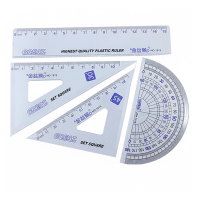 Picture of Geometry Ruler Combination Sets 4 Pcs Plastic