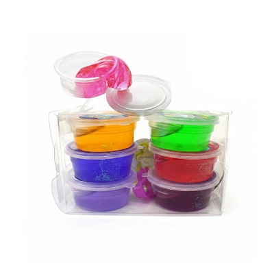 Picture of 6 Pieces Kids Crystal Clay Slime Toys, Children Educational Creative Handmade DIY Toys