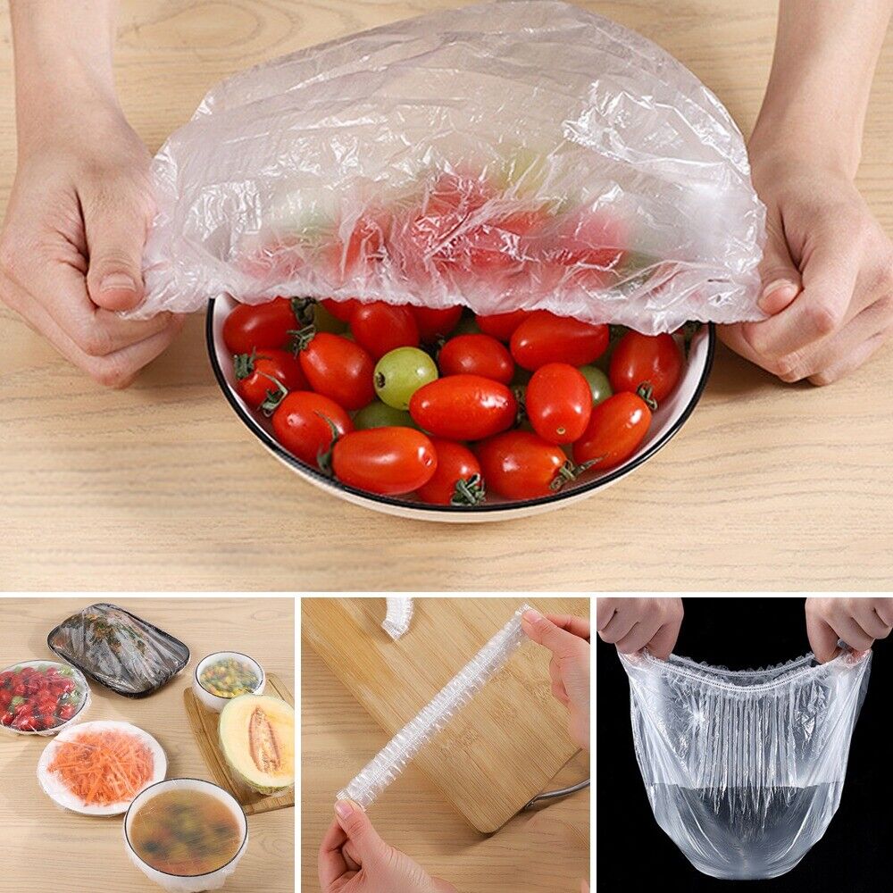 Picture of Disposable Food Cover Plastic Wrap Elastic Food-100 Pcs