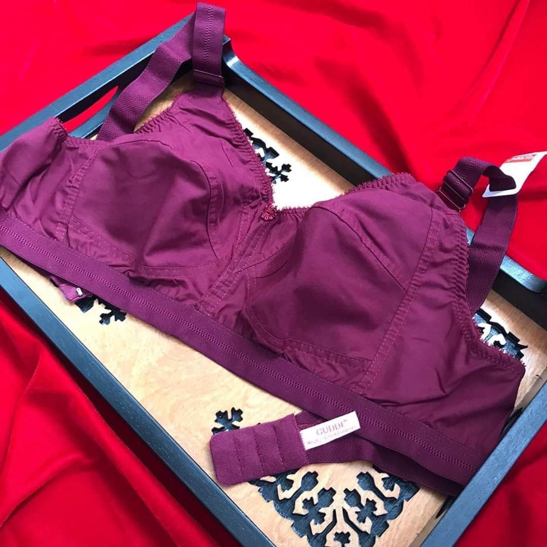 Picture of Imported comfortable Indian Guddi Bra Cotton Big Belt Full Coverage Bra for Women regular use bra for women