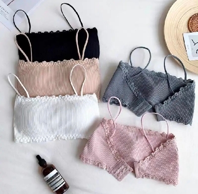 Picture of Imported Comfortable Slim strap bra  stylish pad removable soft tank top tube teenagers bra for women wear bra-One piece