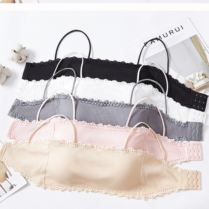 Picture of Imported Comfortable Slim strap bra  stylish pad removable soft tank top tube teenagers bra for women wear bra-One piece