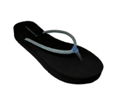 Picture of Ladies Lifestyle Black-Cyan sandal