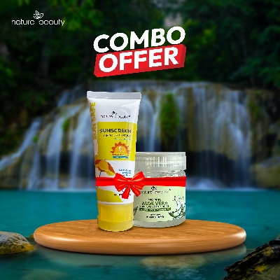 Picture of Buy 01 Nature Beauty Sunscreen & Get 01 Nature Beauty Alovera Soothing Gel