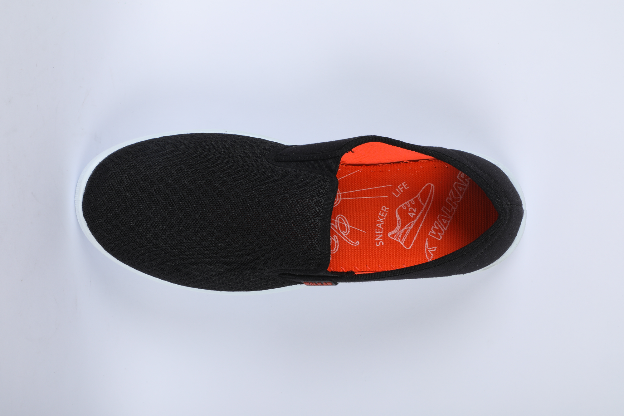 Picture of Women Ballet Flats Orange-Black
