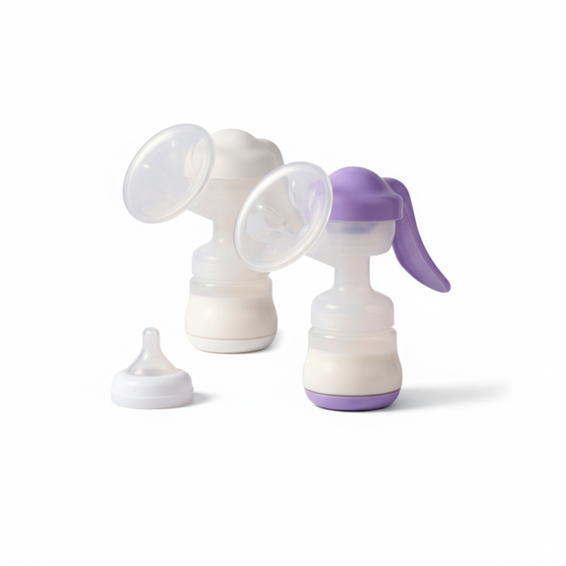Picture of 2-in-1 manual breast pump, maternity products, large suction, with pacifier, food grade PP material