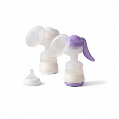 Picture of 2-in-1 manual breast pump, maternity products, large suction, with pacifier, food grade PP material