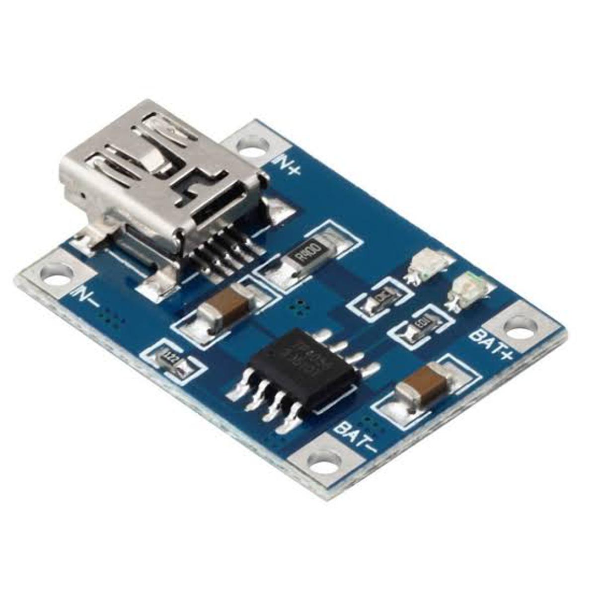 Picture of TP4056 Lithium Battery Charger 3.7V 18650 Battery Charger with Battery Protection 5V 1A Micro USB Charging