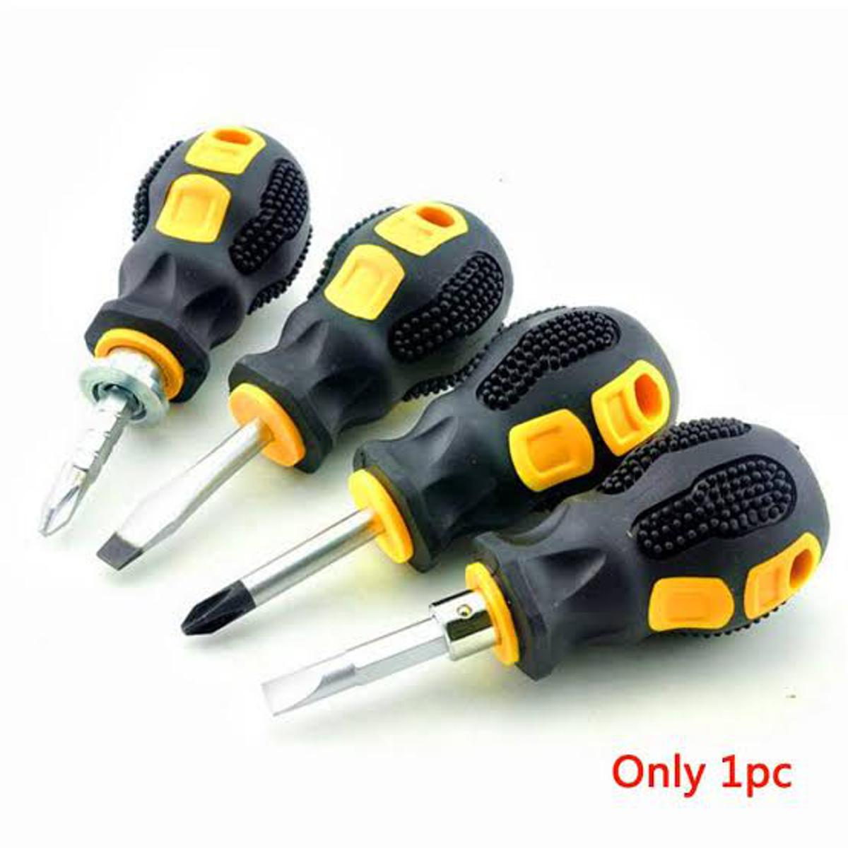 Picture of 2 in 1 Screwdriver Dual Purpose Slotted Double Head Screwdriver WELLOO 1.5 inch/ 4" inch1pice