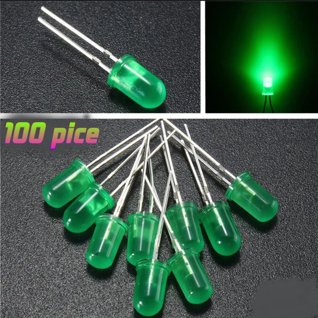 Picture of Green colour 5mm Round led 100 pice