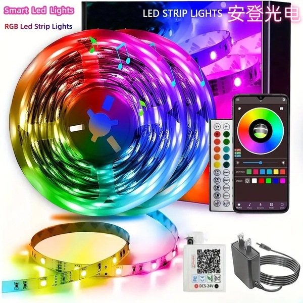 Picture of LED Strip Lights 16ft Music Sync LED Lights Waterproof Strip Lights With Remote And App Control For Bedroom Decoration