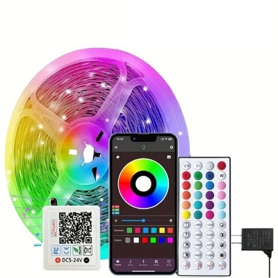 Picture of LED Strip Lights 16ft Music Sync LED Lights Waterproof Strip Lights With Remote And App Control For Bedroom Decoration