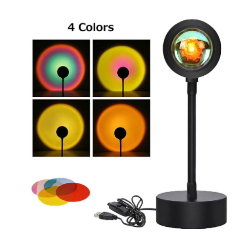 Picture of USB Direct Connection Sunset Projector Sunset Atmosphere Creation Lamp Shooting Scene Lamp Suitable For Living Room And Bedroom