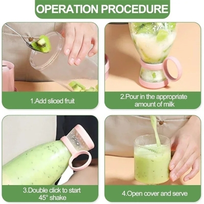 Picture of Portable Rechargeable Blender Bottle Fruit Smoothie Juicers Lemon Orange Juicing Cup Vegetable Mini Blender Kitchen Accessories