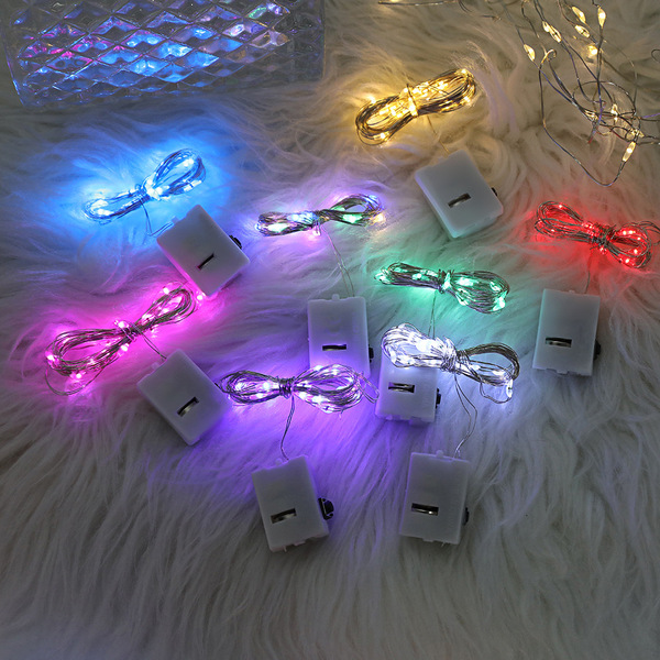 Picture of 1 PC LED Decorative Light LED Copper Wire Lights Battery Operated Outdoor String Lights Fairy Light New Year Christmas Gift