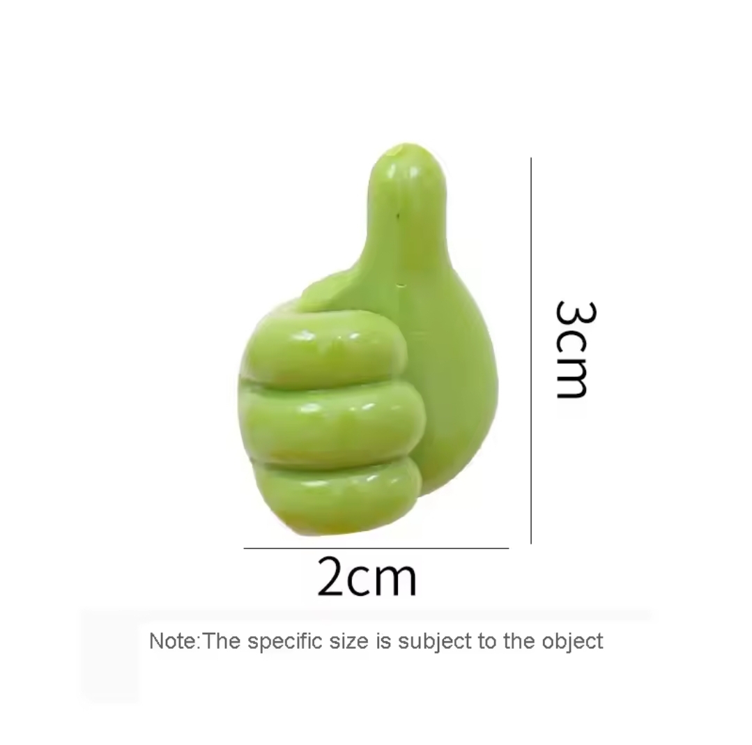 Picture of Silicone Thumb Wall Hooks, Self Adhesive Thumb Hook Multifunction Cable Clips Creative Holder Wall Hangers for Storage (multicolor-5pcs)