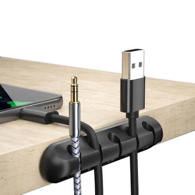 Picture of Cable Winder USB Cable Management Auto Interior Car Accessories Cable Organizer Desktop Organizer Cable Holder Cable Winder