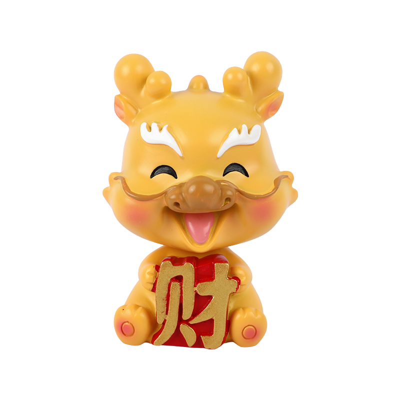 Picture of The Prosperity Dragon Bobblehead | Shaking Head Car Ornament | Mythical Beast Design with Lucky Character | Perfect for Good Fortune on the Go- 1 piece Picture of The Prosperity Dragon Bobblehead | Shaking Head Car Ornament | Mythical Beast Design with Lucky Character | Perfect for Good Fortune on the Go- 1 piece