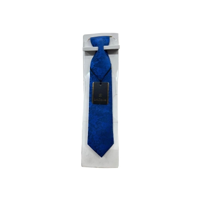 Blue Flower Design Embroidery Formal Neck Tie For Men Raazonline shop bangladeshothoba.com